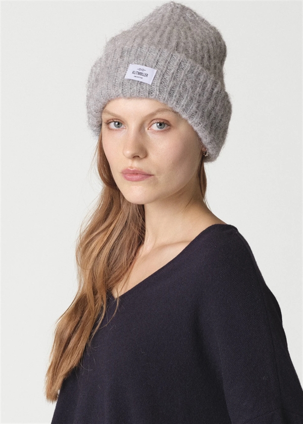 Klitmøller Collective Alpaca Beanie - Light Grey